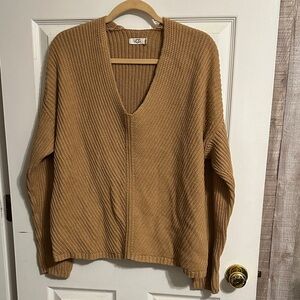 UGG Women's V-Neck Sweater in Warm Brown